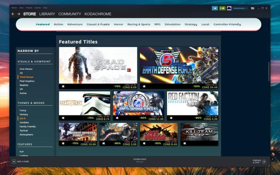 Steam implements new ‘Faceted Browsing’