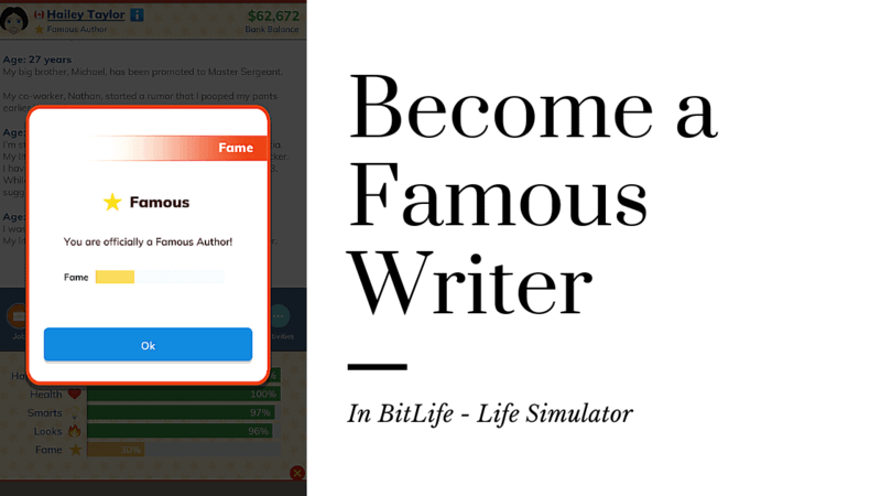 BitLife Guide for Famous Writer