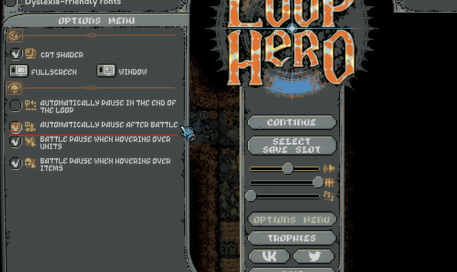 Loop Hero Speed Setting