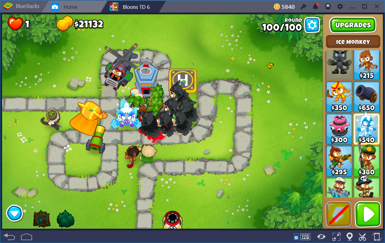 Chimps mode in Bloons TD6