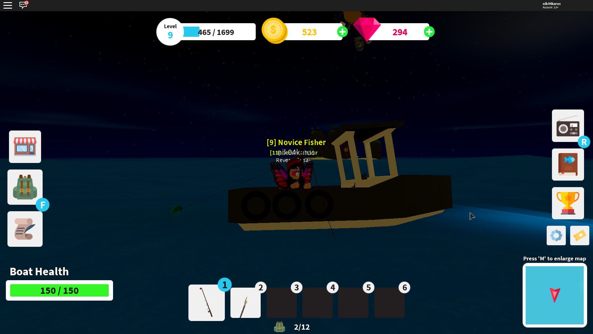 All fishing simulator codes in Roblox