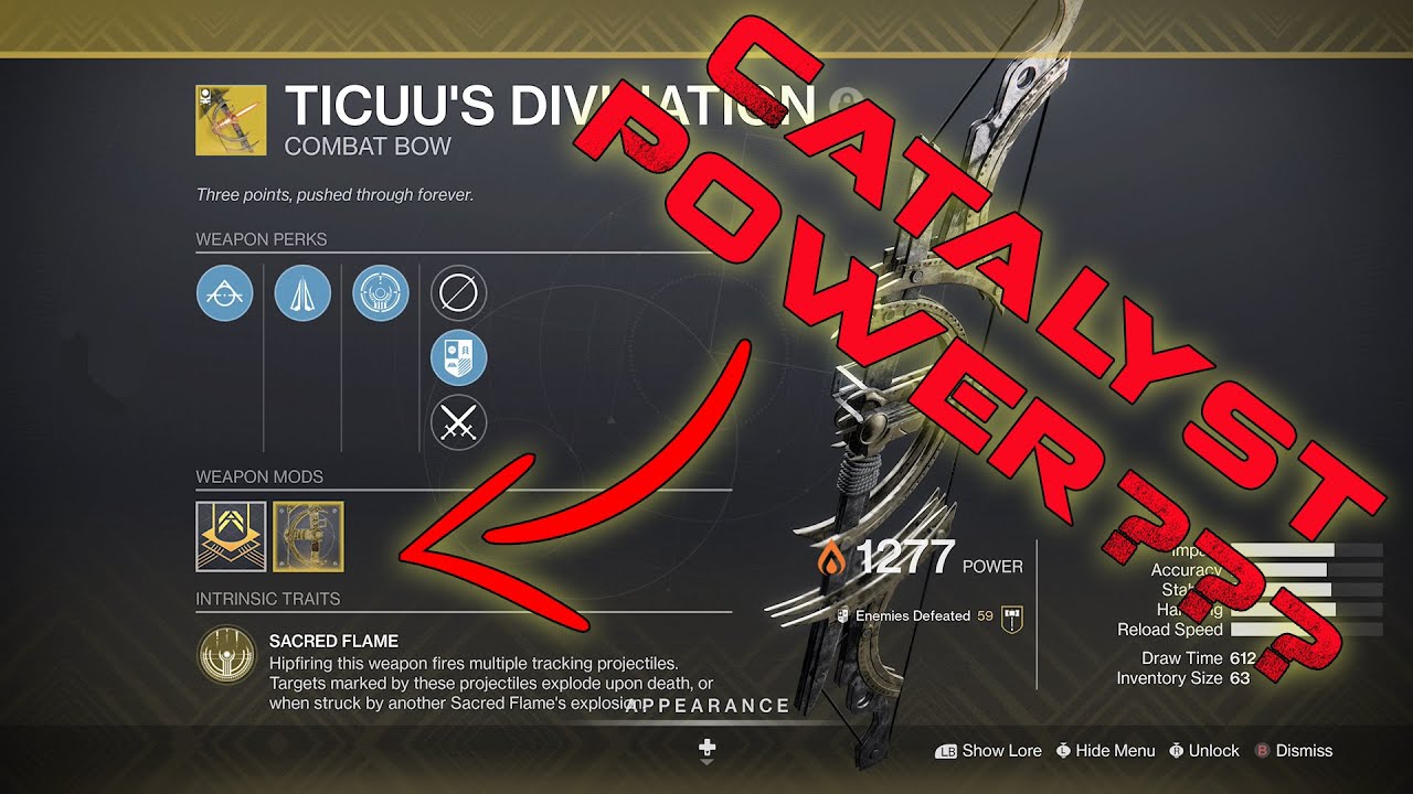 Destiny 2 Ticuu's Divination and Catalyst