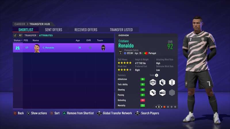 FIFA 21 Career Mode Sign Ronaldo