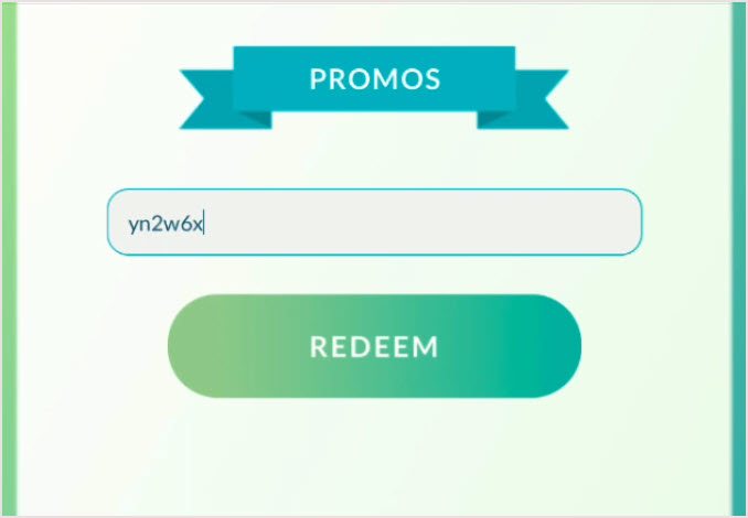 Pokemon GO Promo Codes