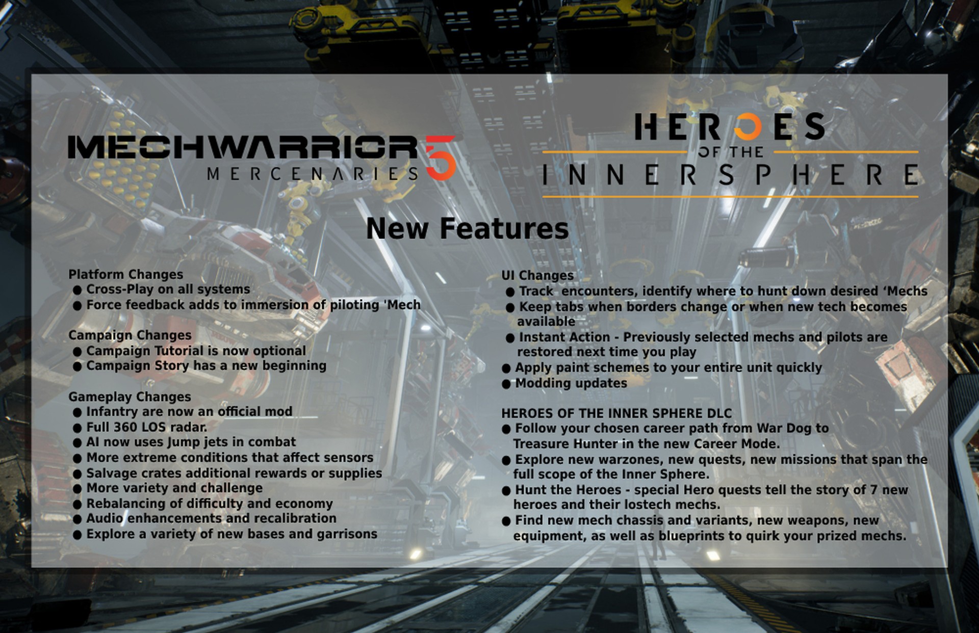 All about MechWarrior 5 Mercenaries Crossplay