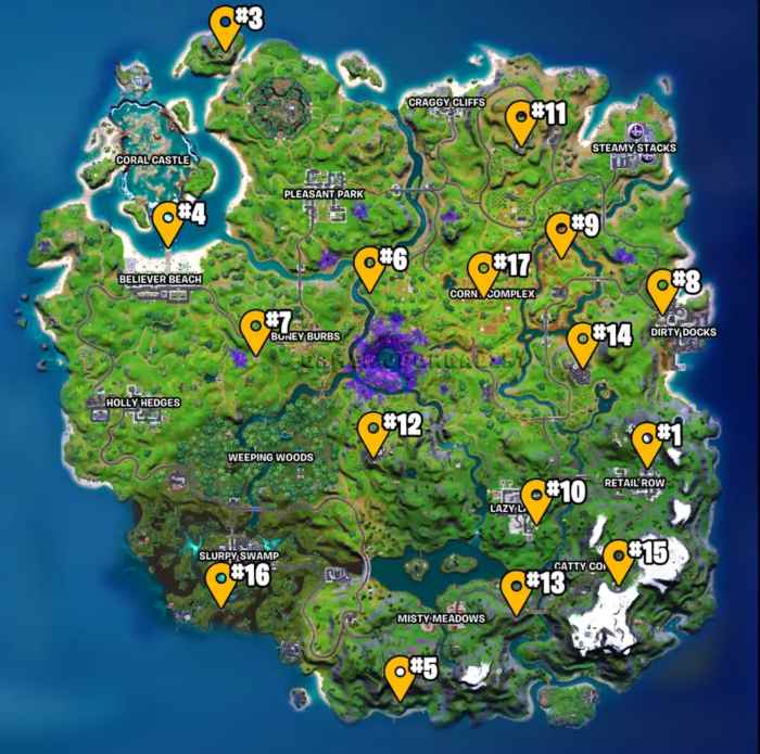 Fortnite Chapter 2 Season 7 Character Map