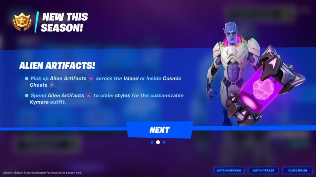 Fortnite Collect Alien Artifacts Season 7