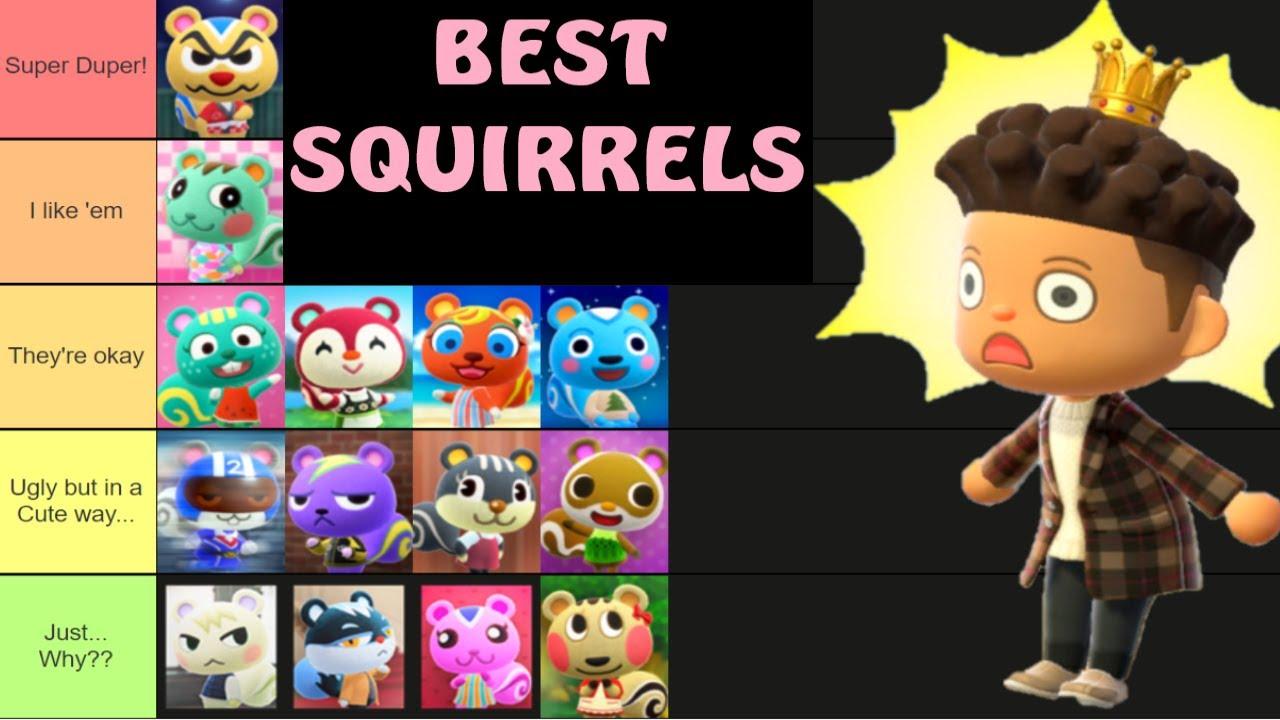 All Squirrel Villagers in Animal Crossing New Horizon