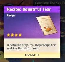Bountiful Year Recipe Guide in Genshin Impact 1