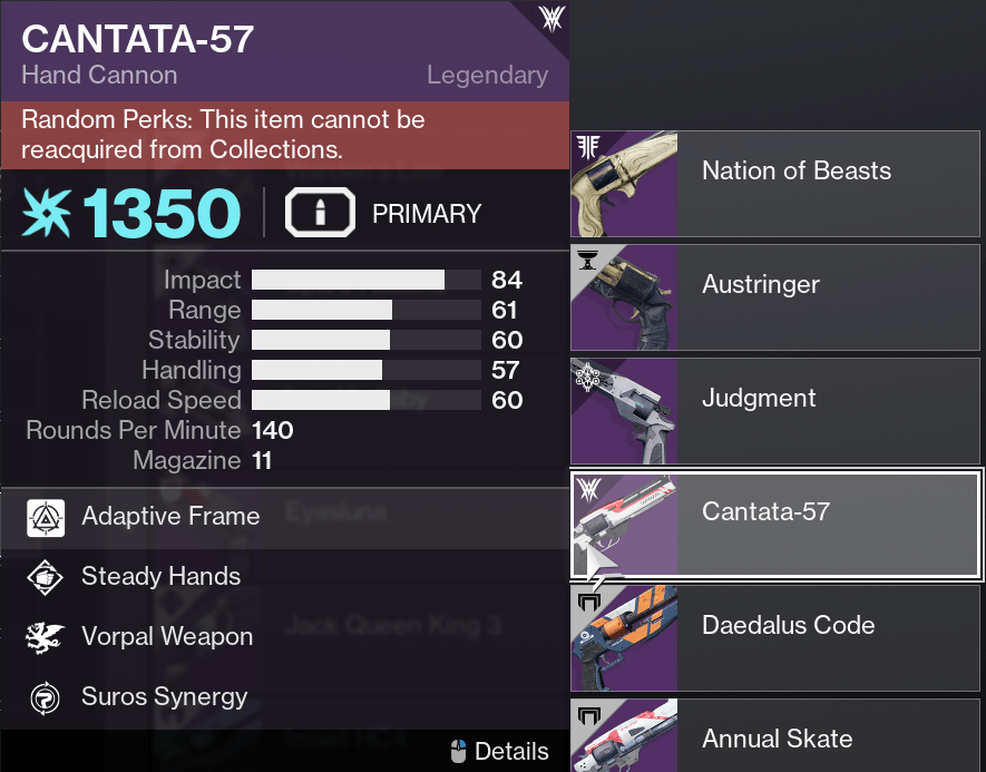 cantata-57 in destiny 2