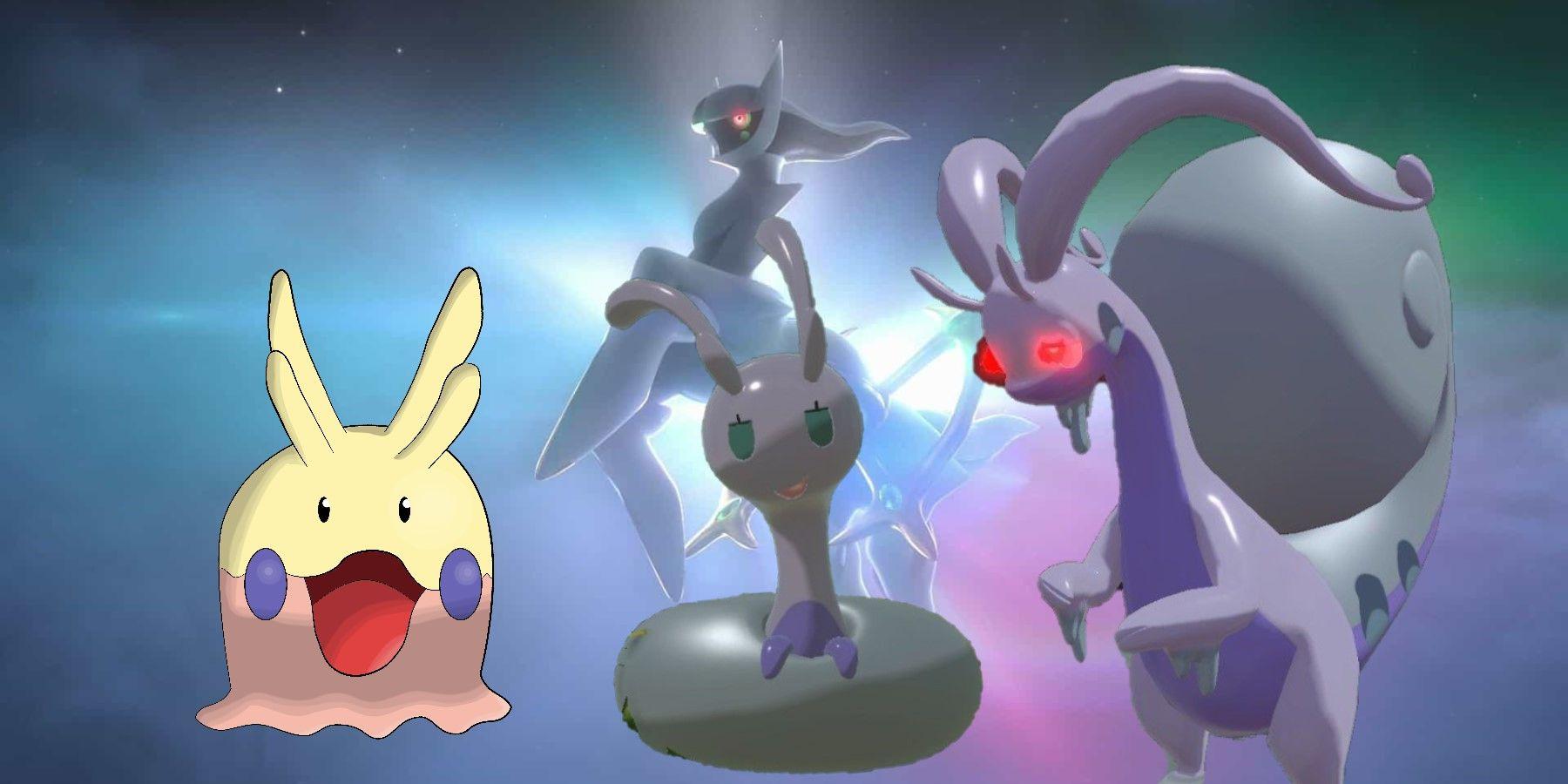 pokemon-legends-arceus-how-to-get-goomy-hisuian-sliggoo-hisuian-goodra-early-crimson-mirelands-holm-of-trials-no-basculegion-wyrdeer-jump-rain-evolution-goodra