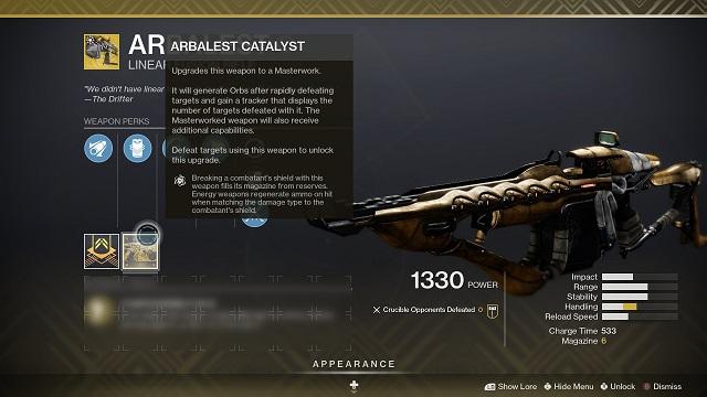 How to Obtain the Arbalest Catalyst in Destiny 2
