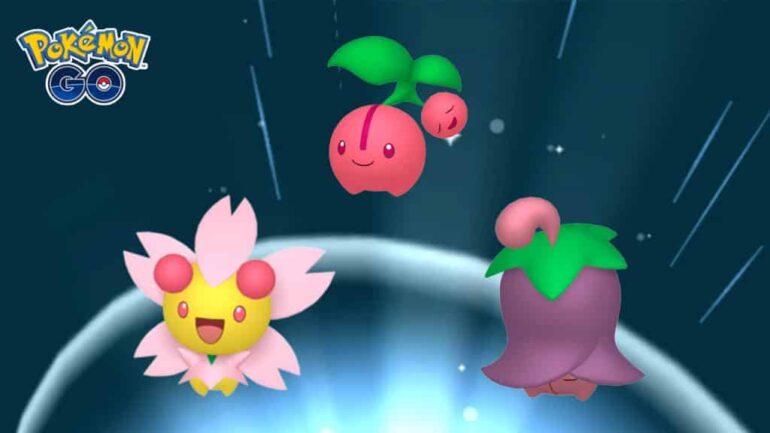 Pokemon-Go-shiny Cherubi-evolutions-Cherrim-forms