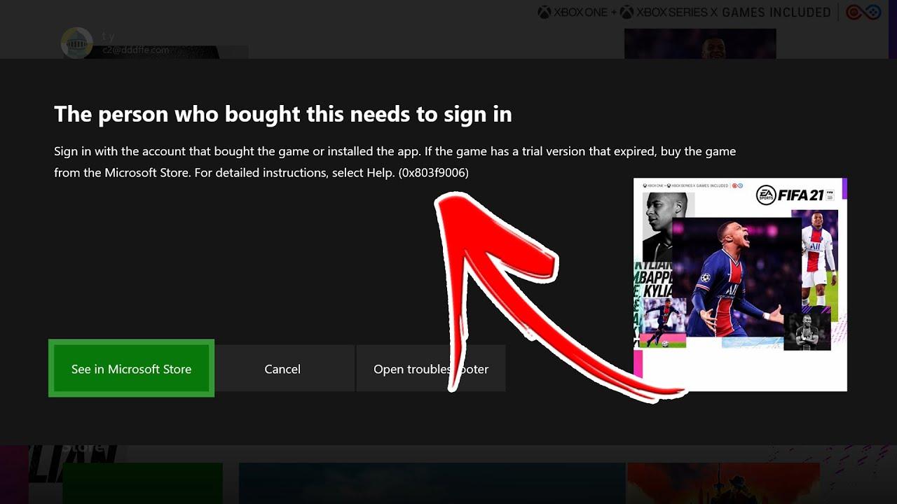 Xbox Sign in Error Fix The Person Who Bought This Needs to Sign in