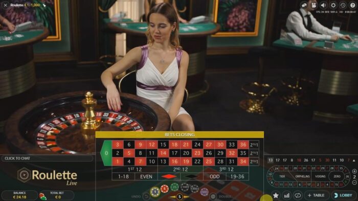 Evolution Gaming live Roulette game